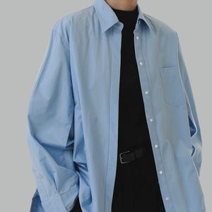 The Frankie Shop MAYIM OVERSIZED SHIRT - SKY
